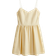 H&M Flared Skirt Cotton Dress - Light Yellow