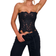 PrettyLittleThing Textured Sheer Floral Lace Corset - Black