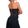 PrettyLittleThing Textured Sheer Floral Lace Corset - Black