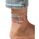 Shein 5pcs/Set Girls' Anklet With Rice Bead & Flower Decoration