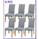 Shein 6pcs/Set Smoky Gray Milk Silk Chair Cover, Detachable And Machine Washable High Elasticity Dining Chair Cover, Hotel Banquet Restaurant Living Room Home Chair Protection Cover Loose Chair Cover Gray (65x45cm)