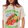 H&M Oversized Motif Detail T-shirt - White/Mattina