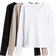 H&M Jersey Tops 3-pack - Beige/White/Black