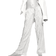 H&M Straight Drawstring Trousers - Cream/Striped