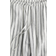 H&M Straight Drawstring Trousers - Cream/Striped