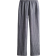 H&M Straight Linen Blend Trousers - Dark Blue/Striped