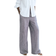 H&M Straight Linen Blend Trousers - Dark Blue/Striped