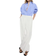 H&M Wide Leg Trousers in Linen Blend - White