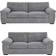 SquareBoxx Capri Jumbo Cord 3+2 Grey Sofa 200cm 3 Seater, 2 Seater