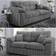 SquareBoxx Capri Jumbo Cord 3+2 Grey Sofa 200cm 3 Seater, 2 Seater