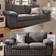SquareBoxx Capri Jumbo Cord 3+2 Grey Sofa 200cm 3 Seater, 2 Seater
