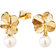 Flora Danica Four Leaf Clover Earrings - Gold/Pearls