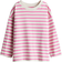 H&M Oversized Jersey Top - Cream/Pink Striped
