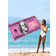 Shein Soft Beach With Dollar Print 1pc Bath Towel Black, Pink (150x70cm)