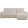MKS Ecksofa Argos Beige Cord Sofa 132cm 3-Sitzer
