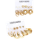 Shein 22pcs Simple Metallic Geometric Stud Earrings Set For Women, Suitable For Vacation, Date, Gift And Daily Wear