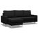 Mebligo Sleeping Function Black Sofa 3 Seater