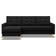 Mebligo Sleeping Function Black Sofa 3 Seater