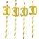 Shein Straws 18, 21, 30, 40, 50, 60, 70, 80 Number Design Rose Gold/White 10-pack