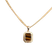 ASOS Square Pendant Necklace - Gold/Tiger's Eye