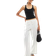 Bershka Scoop Neck Ribbed Tank Top 2 pack- White/Black