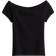 H&M Ribbed Off Shoulder Top - Black