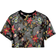 Shein Summer Vacation Women Floral Embroidery Fashion Women Top