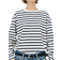 H&M Cotton Jersey Top - White/Navy striped