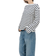 H&M Cotton Jersey Top - White/Navy striped