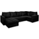 Masseno Lorivo Black Sofa 285cm 4-Sitzer