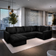 Masseno Lorivo Black Sofa 285cm 4-Sitzer