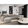 Masseno Ecksofa NAKO U-Form PAROS 02 Beige Sofa 285cm 4 Seater