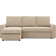 Mebligo Corduroy Cream Sofa 231cm 3 Seater