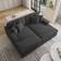 No Oversized L-Shape Modular Sectional Set Grey Sofa 84.3" 3 Seater
