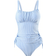 Shein Swim Lushoire 2pcs Mature & Sexy Striped Fabric Tankini Top And High Waisted Briefs Bikini Set