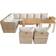 GoodHome Elos Patio Dining Set, 3 Table incl. 4 Chairs & 2 Sofas