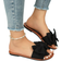 Shein Flat Sandals With Bow Decor, Round Open Toe, Non-Slip Bottom, Fashionable & Comfortable Roman Slippers, Suitable For Indoor, Leisure, Party