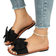 Shein Flat Sandals With Bow Decor, Round Open Toe, Non-Slip Bottom, Fashionable & Comfortable Roman Slippers, Suitable For Indoor, Leisure, Party