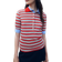 H&M Ribbed Polo Shirt - Red/Striped