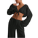 Shein Linen Feel Tie Front Wide Sleeve Beach Top