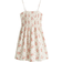 H&M Smocked Bodice Cotton Dress - White/Floral