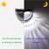 QASIMOF Solar Fence Lights,Garden Lights Outdoor,Decorative Lights Wall Flush Light 9cm 4pcs