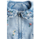 H&M Embroidery Detail Denim Jacket - Light Denim Blue/Flowers (1276084001)
