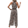 Shein Frenchy Women's Leopard Print Sleeveless Casual Jumpsuit For Summer Holiday Cheetah Old Money Style