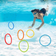 Shein 4pcs Random Color Swimming Pool Diving Toys, 5.9in Diameter PVC Soft Material Diving Rings
