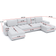 Adams Group Ecksofa TOKIO III U-förmig 3 Bettkästen Farben Sofa 300cm 5-Sitzer
