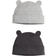 H&M Baby 2er-Pack Gerippte Beanies mit Ohren Grau 74/80 6-12M