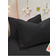Shein 1pc Soft Pillow Case, Black Color, Zippered Design Bedroom Bedding Pillow Case Black (74x48cm)
