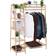 Neo Natural Bamboo Garment with Storage Shelf Clothes Rack 40.5x145cm