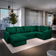 Masseno Lorivo Green Sofa 285cm 4-Sitzer